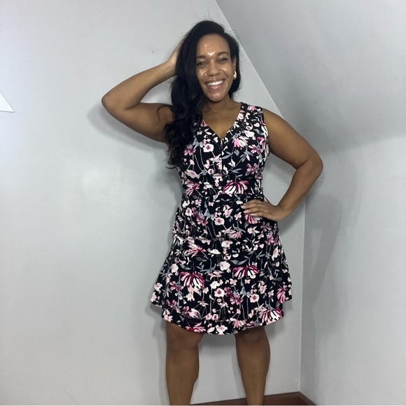 White House Black Market floral midi dress cottagecore coquette Kentucky Derby - Picture 3 of 12